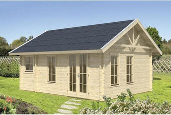 Hornbach Blockbohlenhaus skan holz bern 2 für dachpfannen vorbereitet mit fußboden 500x640 cm natur Angebot