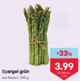 MPreis Spargel grün aus Bayern, 500 g Angebot