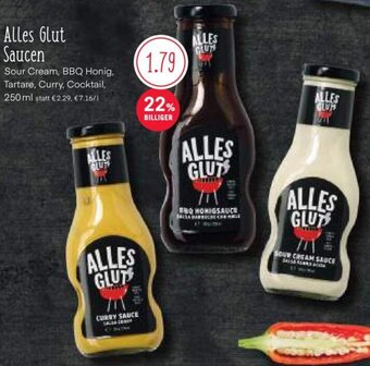 MPreis Alles Glut Saucen Sour Cream, BBQ Honig, Tartare, Curry, Cocktail, 250 ml Angebot