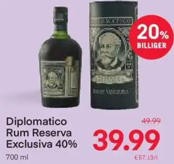 MPreis Diplomatico Rum Exclusiva 40% 700 ml Angebot