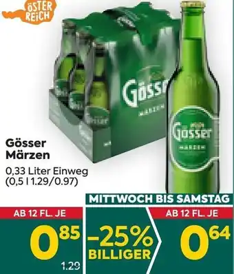 Billa Gösser Märzen 0,33 Liter Angebot