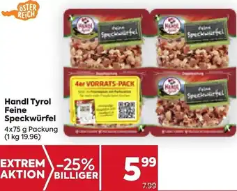 Billa Handl Tyrol Feine Speckwürfel 4x75 g Packung Angebot