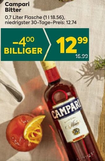 Billa Campari Bitter 0,7 Liter Flasche Angebot