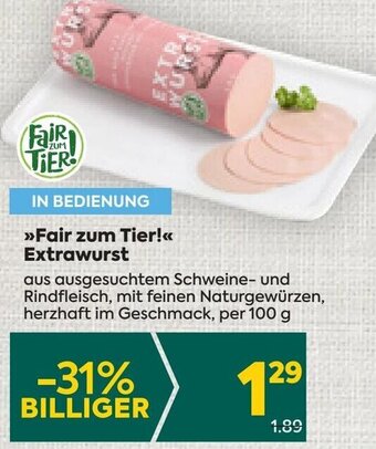 Billa >>Fair zum Tier!<<< Extrawurst Angebot