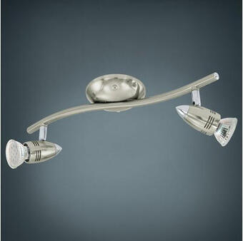 Hornbach Led balkenspot magnum 2x3 watt nickel-matt/chrom, l 33 cm Angebot