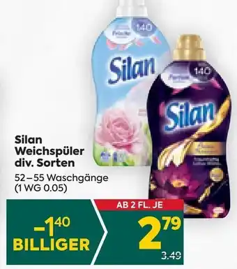 Billa Silan Weichspüler div. Sorten 52-55 Waschgänge (1 WG 0.05) Angebot
