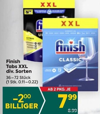 Billa Finish Tabs XXL div. Sorten 36-72 Stück Angebot