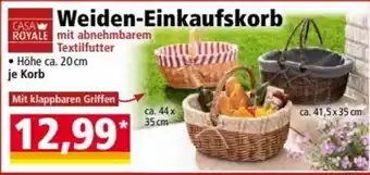 Norma Weiden-Einkaufskorb • Höhe ca. 20 cm je Korb Angebot