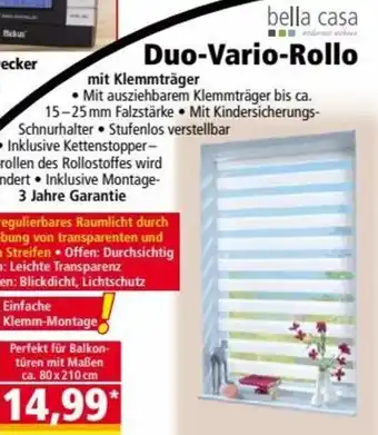 Norma bella casa Duo-Vario-Rollo mit Klemmträger Angebot