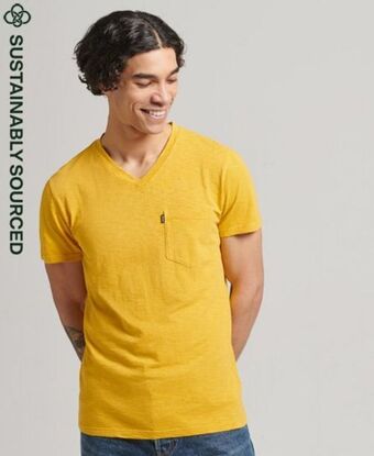 Superdry Organic cotton v neck slub pocket t-shirt Angebot