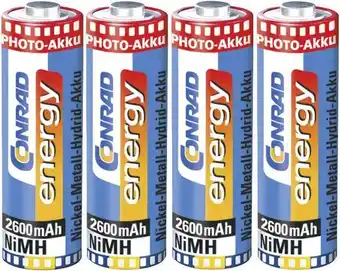 Conrad Conrad energy hr06 mignon (aa)-akku nimh 2600 mah 1.2 v 4 st. Angebot