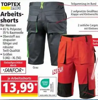 Norma TOPTEX PRO Arbeits-shorts für Herren Angebot