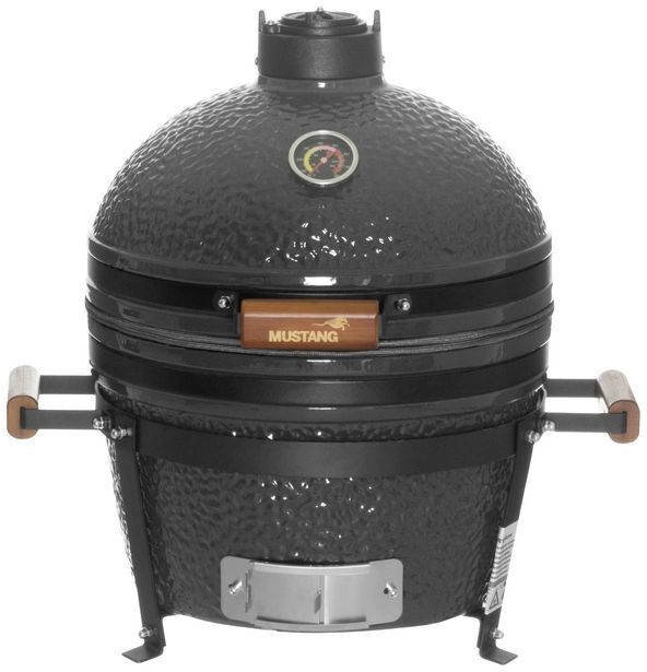 Conrad Mustang grill kamado s holzkohle holzkohle-grill thermometer im deckel grill-fläche (durchmesser)=325 mm grau Angebot