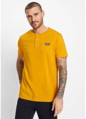 Bonprix Henleyshirt, kurzarm mit komfortschnitt Angebot