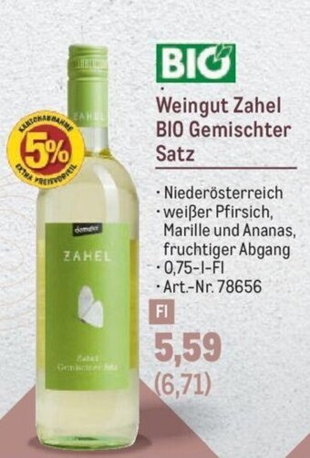 Metro Weingut Zahel BIO Gemischter Satz Angebot