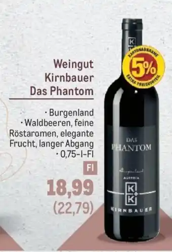 Metro Weingut Kirnbauer Das Phantom Angebot