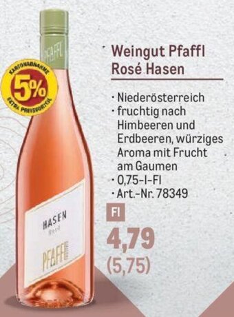 Metro Weingut Pfaffl Rosé Hasen Angebot