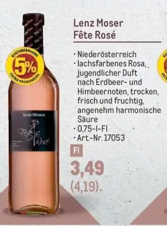 Metro Lenz Moser Fête Rosé Angebot