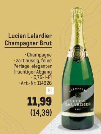 Metro Lucien Lalardier Champagner Brut Angebot