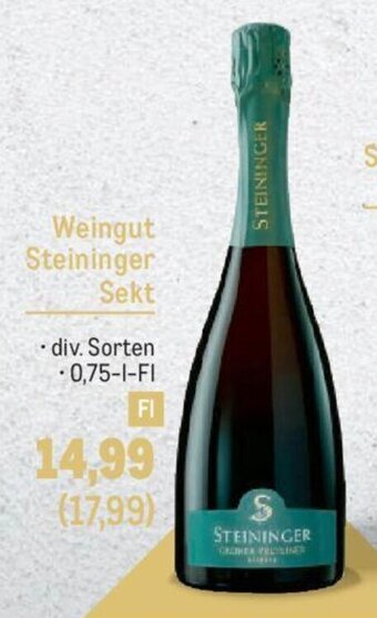Metro Weingut Steininger Sekt Angebot