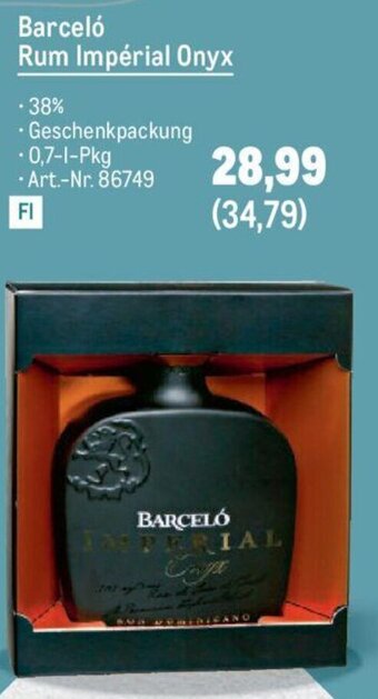 Metro Barceló Rum Impérial Onyx Angebot