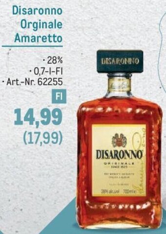 Metro Disaronno Orginale Amaretto Angebot