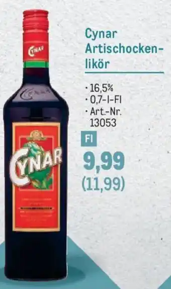 Metro Cynar Artischocken-likör Angebot