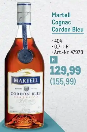 Metro Martell Cognac Cordon Bleu Angebot