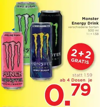 Unimarkt Monster Energy Drink verschiedene Sorten 500 ml 11 = 1.58 Angebot