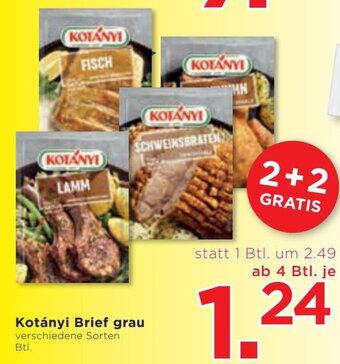 Unimarkt Kotányi Brief grau verschiedene Sorten Angebot