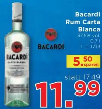 Unimarkt Bacardí Rum Carta Blanca 37,5% vol. 0,71 Angebot