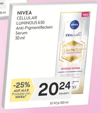 Bipa NIVEA CELLULAR LUMINOUS 630 Angebot