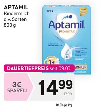 Bipa APTAMIL Kindermilch div. Sorten 800 g Angebot