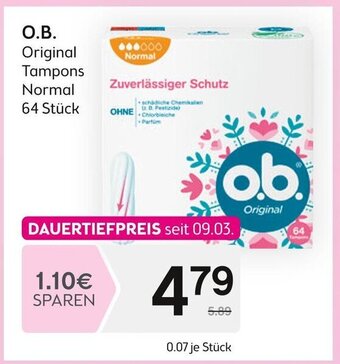 Bipa O.B. Original Tampons Normal 64 Stück Angebot