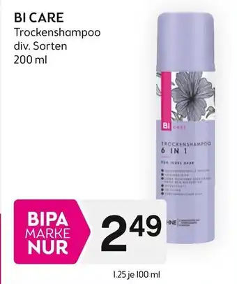 Bipa BI CARE Trockenshampoo div. Sorten Angebot