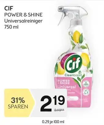 Bipa CIF POWER & SHINE Universalreiniger 750 ml Angebot