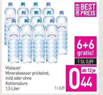 Sutterlüty Vöslauer Mineralwasser prickelnd, mild oder ohne Kohlensäure 1,5 Liter Angebot