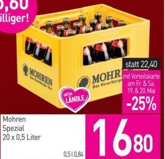 Sutterlüty Mohren Spezial 20 x 0,5 Liter Angebot