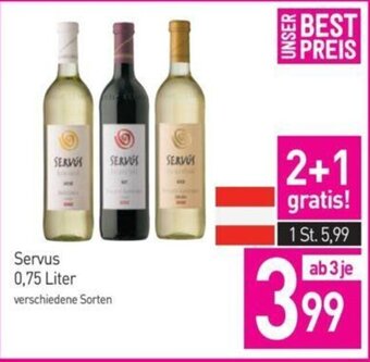 Sutterlüty Servus 0,75 Liter verschiedene Sorten Angebot