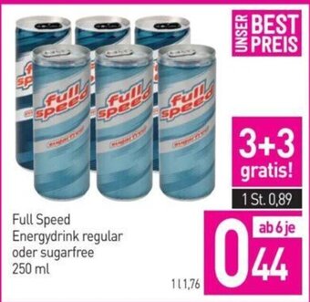 Sutterlüty Full Speed Energydrink regular oder sugarfree 250 ml Angebot