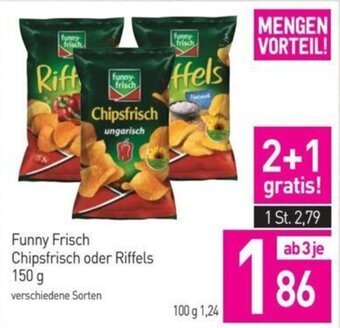 Sutterlüty Funny Frisch Chipsfrisch oder Riffels 150 g verschiedene Sorten Angebot