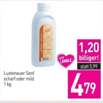 Sutterlüty Lustenauer Senf scharf oder mild 1 kg Angebot