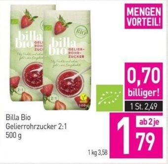 Sutterlüty Billa Bio Gelierrohrzucker 2:1 500 g Angebot