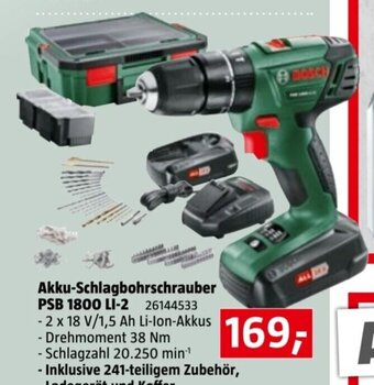 Bauhaus Akku-Schlagbohrschrauber PSB 1800 LI-2 Angebot