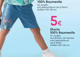 Pepco Shorts 100% Baumwolle für Jungen, zum Binden, mit Taschen und Lizenzaufdruck Angebot