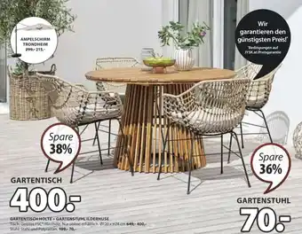 JYSK GARTENTISCH GARTENTISCH HOLTE+ GARTENSTUHL ILDERHUSE Tisch: Geöltes FSC®-Hartholz. Nur online erhältlich. Ø120 x H74 cm 649 Angebot
