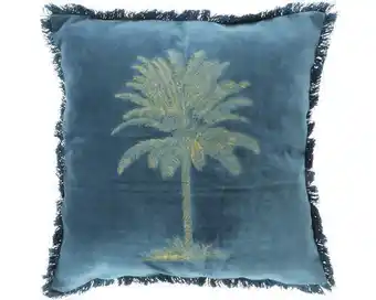 Kissen palme blau 45x45 cm