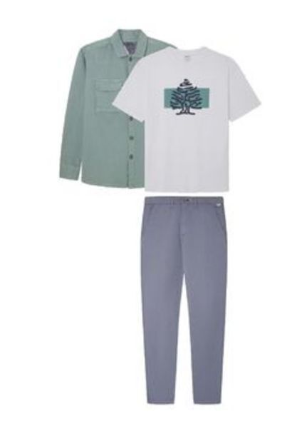 Springfield Chinos, overshirt and t-shirt set Angebot