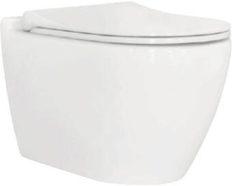 Hornbach Wandtiefspülklosett-set sanotechnik gu100 spülrandlos abgang waagrecht weiß mit wc-sitz Angebot