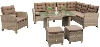 Möbelix Loungegarnitur 5-teilig salerno metall/kunststoff mit kissen Angebot